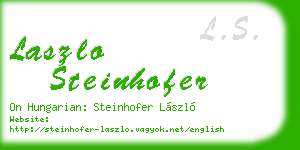 laszlo steinhofer business card